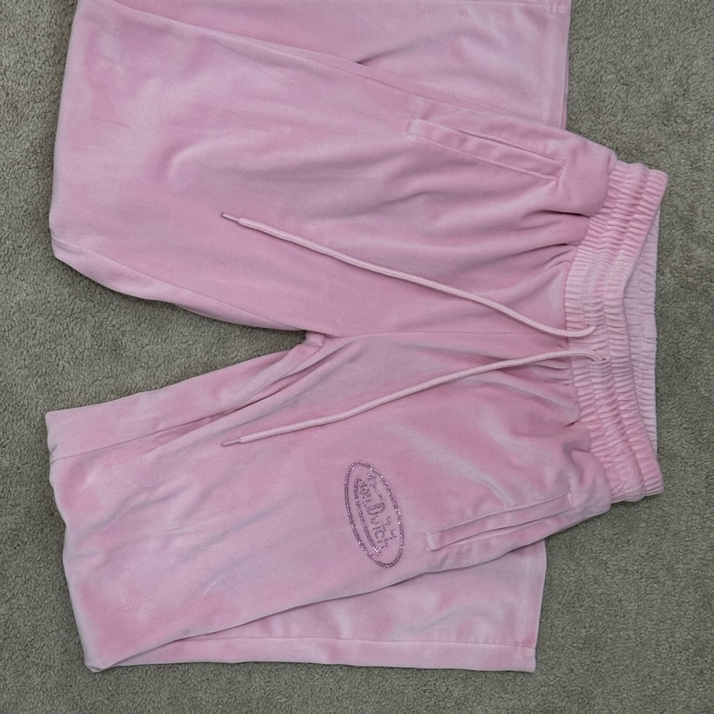 Pink Von Dutch velour sweatpants